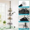 NewHome 4 Tier Steel Tension Pole Shower Caddy Organizer w/