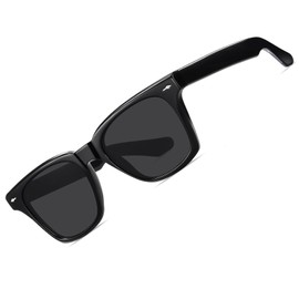 CARFIA Retro Polarized Sunglasses For Men UV400 Protection Square Arrow Rivet Trendy Classic Thick Shades