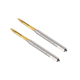 CoCud Spiral Point Tap Metric M2 x 0.4 Thread Titanium Coated High Speed Steel 6542 for Thread Milling and Drilling Machine Tapping, 2pcs