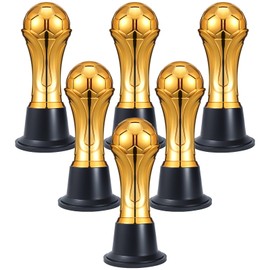 Conderyang 24PCS Small Gold Soccer Trophies 5.8 Inch Trophy Award Soccer Medals for Team Mini Trophies Bulk Championship Game Day Participation Competitions Ceremony Party Favors