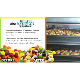 Fun Flavors Box Freeze Dried Candy Strawberry Kiwi Taffy Crunch Treats, 2 oz