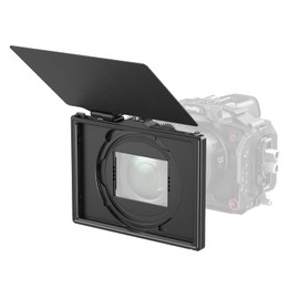 SmallRig Matte Box with Adjustable Clamp from 67mm - 82mm, with 4 x 5.65 Filter Frame, Top Flag, for DSLR Mirrorless Cameras - 4409