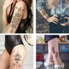 9 Sheets Black Henna Temporary Tattoos For Women Girls Adults,