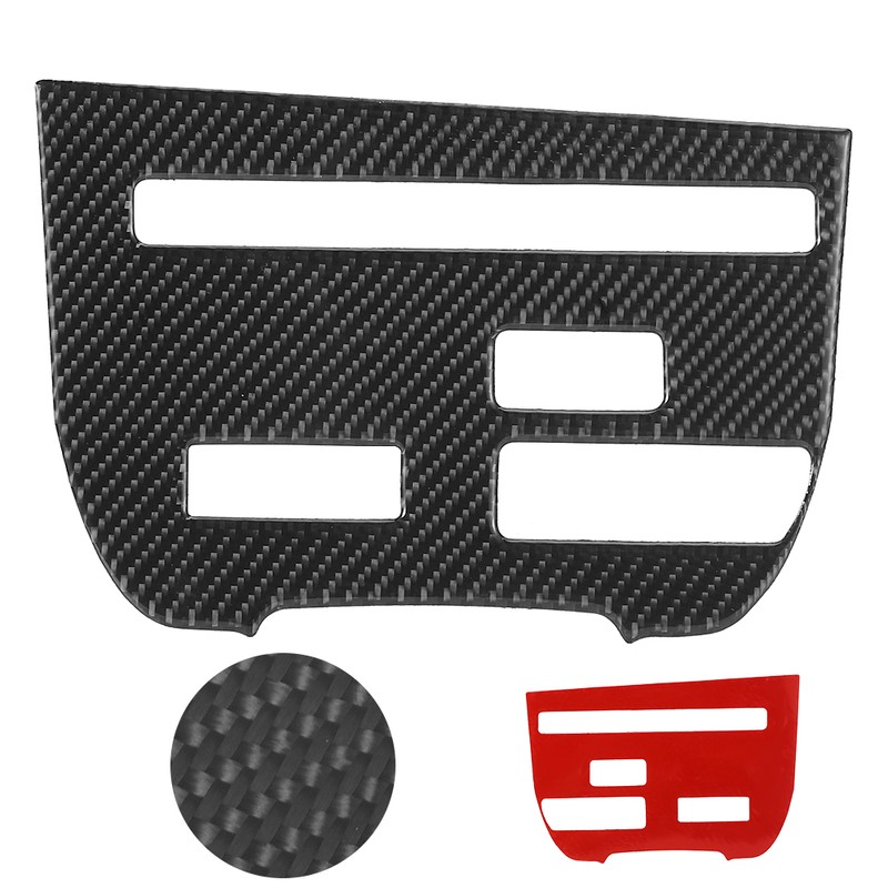 Console Trim Sticker Carbon Fiber CD Player Interior Accessories Fit