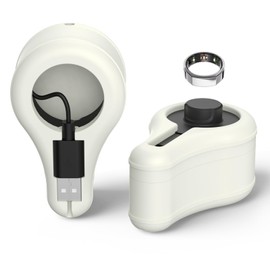 Silicone Charger Protector Case for Oura Ring Gen3 - Compatible with Sizes 6-13, Stand Case - Off White