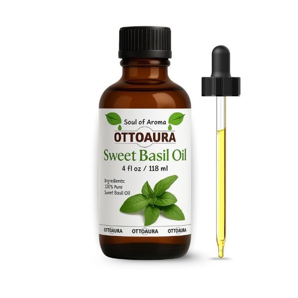 OTTO AURA Sweet Basil Essential Oil – 4 fl oz