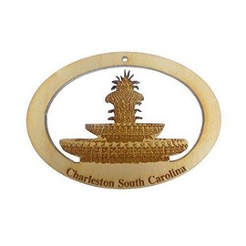 Pineapple Fountain Ornament - Charleston, South Carolina Ornament
