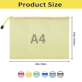 EOOUT 36pcs Mesh Zipper Pouch for Organizing, A4 Letter Size Zipper Storage Bags, Multicolor Plastic File Pouch Multipurpose for Classroom Organization Travel Storage Board Game Storage