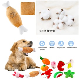 Glaublieb 10 PCS Squeak Toys for Dog, Cute Soft Interactive Plush Dog Toys for Small and Medium Dogs to Alleviate Boredom, Up to 12 kg (10pcs)