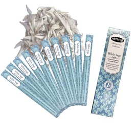 Incense, Aroma Incense Nitiraj White Sage Set of 3 (30 sticks per box), Made of Natural Materials