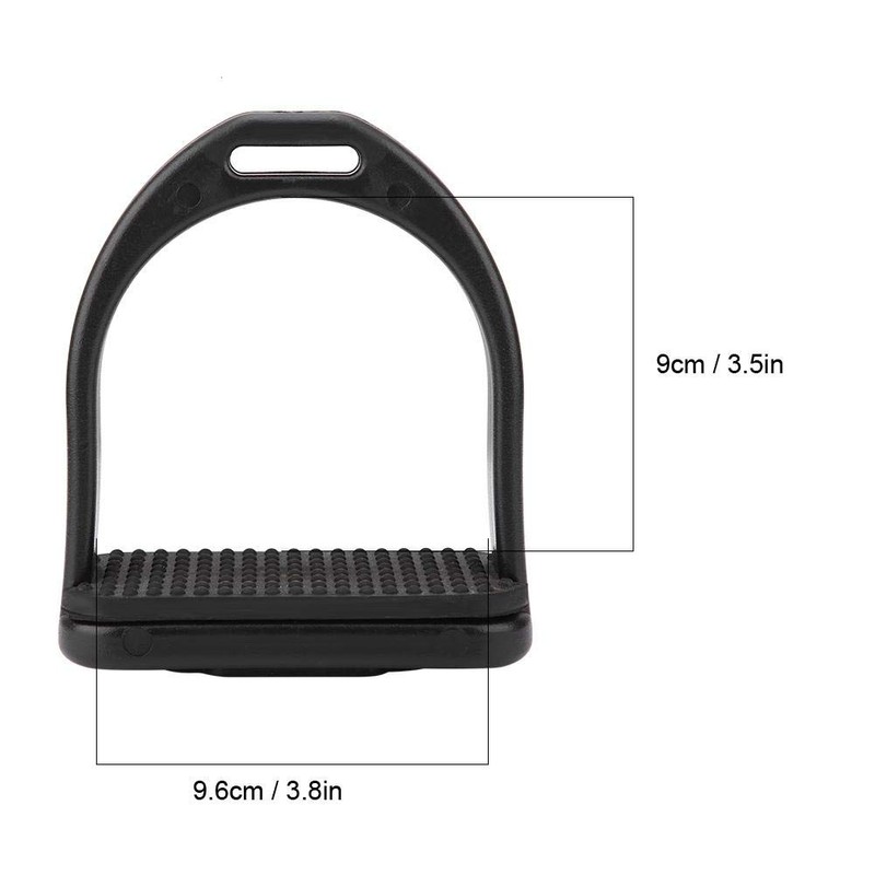 Horse Stirrup-1 Pair Black High Strength Horse Stirrup Durable Quality