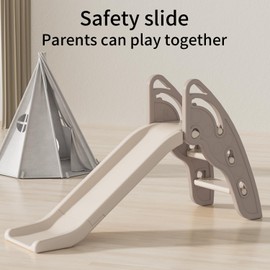 Toddler Slide Large Play Climber Slide PlaySet with Extra Long Slipping Slope Indoor Slide Kids Slide Toddler Playground Toddler Slide Outdoor Toys for Toddlers (Brown)