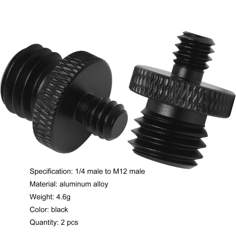 LUORNG 2PCS Camera Tripod Head Adapter Screws Photography Accessories Flash