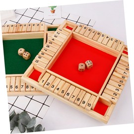 KICHOUSE 1 Set Red Wooden Digital Flop Game Board Party Game Drink Props for Ktv Bars with Non Slip Base Educational Math Ages