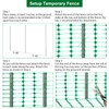Safety Fence Plastic Mesh Fencing Roll,1 Roll with 25 Steel