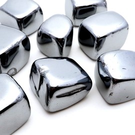 [GOLD STONE] High Purity Terahertz Mineral Tumbled Stone Polished Power Stone (Large, 300)
