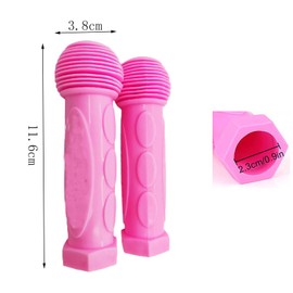 NHCDFA Micro Scooter Handles, Kids Bike Grips, Balance Bike Handlebar Grips Soft Non-Slip Grip Rubber Handle Cover Universal Bike Grips for Boys and Girls Kids Scooter Bikes, fuchsia