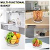 Livabber Countertop Fruit Basket Bowl with Banana Hanger, Modern Standing