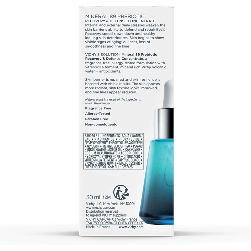Vichy Minéral 89 Sérum con Fracciones Probioticas Dermatológico, 30ml