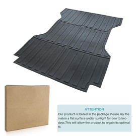 UNSTECH Rubber Truck Bed Floor Mat Liner For 2018-2024 RAM 1500 6.5FT Rear Storage Cargo Liner All Weather Car Bed Floor Mat Black