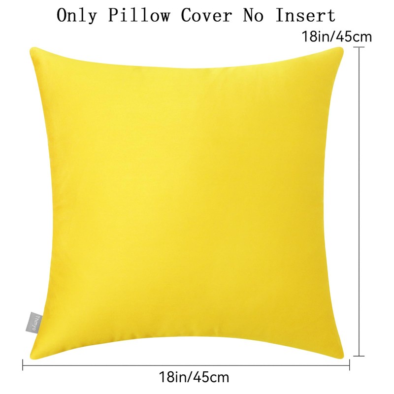 4-Pack Cotton Comfortable Solid Decorative Throw Pillow Case Square Cushion