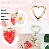 Mezrkuwr Cute Strawberry Keychain Bag Charm Kawaii Heart Flower Daisy