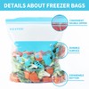 WRAPOK Zip Lock Freezer Bags Large Food Bag Plastic Ziplock