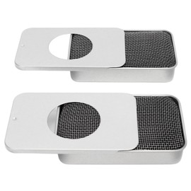 Alcohol Ovens, Pack of 2 8 x 5 x 1.5 cm / 3.1 x 2.0 x 0.59 Inch Mini Spirit Burner Camping Stove Stainless Steel Alcohol Burner Fireproof Cotton Alcohol Burner Stove for Outdoor Trekking Garden Picnic