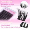 Geeneiya FLORA Lash Clusters, 8-18MM Wispy Eyelash Clusters, Natural Cluster