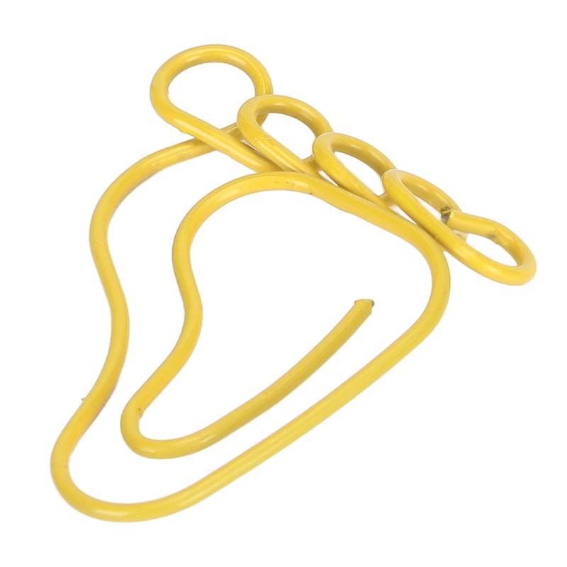 100pcs Paper Clip Foot Shape Cute Anti Slip Portable Paperclip