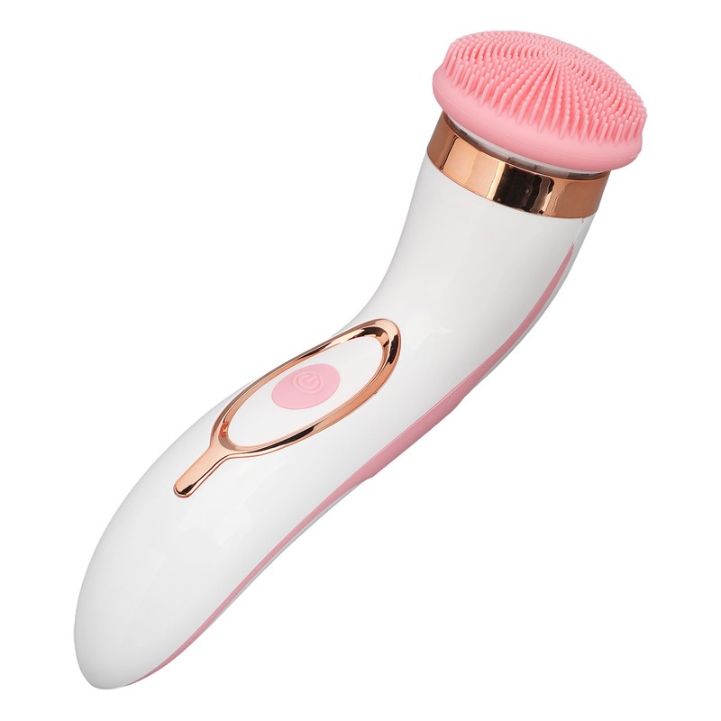 Electronic Facial Brush Reduce Fatigue Silicone Head Jadestone Roller Massaging