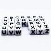700 Pcs 6mm White Letter Cube Beads Bulk A-Z Craft