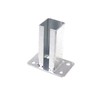 Aqbau® Pfostenträger für Torpfosten I Zaunpfosten aufschrauben Aufschraubhülse (Größe: 65