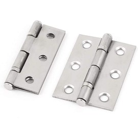 FLZONE Door Hinge,10 Pieces Stainless Steel Hinges Folding Butt Hinges with 60 Pcs Stainless Steel Screws for Home Furniture Hardware 2Inch