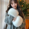 Warm Faux Fox Fur Multi-Use Sleeves: Calf Warmer, Arm Warmer, Cuff & Hand Bracelet with Elastic Buckle 40cm/White 15ea