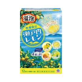 温泡 瀬戸内レモン 入浴剤 アソート 12錠入 メントール配合 炭酸入浴剤 アロマ 詰め合わせ リラックス