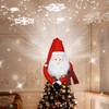 Christmas Santa Claus Tree Topper with Snowflake Projector Light, Rotating