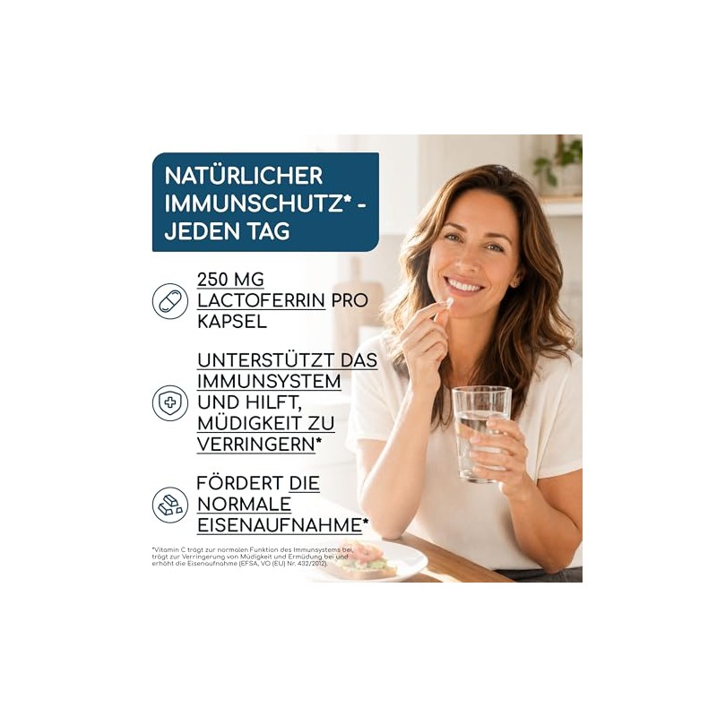 RAIBU Lactoferrin 250 mg with Vitamin C - Immune Support