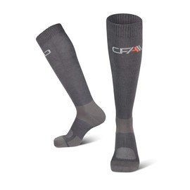 High Quality Bamboo Compression Socks for Men and Women, Superior Wearing Comfort, Flat Toe Seams, Reduce the Risk of Swollen, Painful and Tired Legs. Made in EU, grey, l