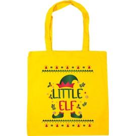 Hippowarehouse Little elf christmas outfit Tote Shopping Gym Beach Bag 42cm x38cm, 10 litres