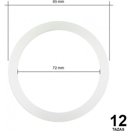 Kit de Repuesto para Cafetera Italiana 1/2/3/6/9/12 Tazas, Opciones de Sellos, Filtro y Embudo, Refacciones Universales para Cafetera Moka Express. (Embudo + Sello + Filtro, 12 Tazas)