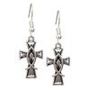Christian Jesus Cross Ichthys Fish Antique Silver Tone Handmade Dangle