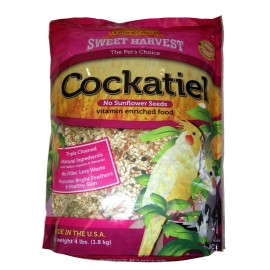 Sweet Harvest Kaylor Made Sweet Harvest Vitamin Enriched Cockatiel Seed Mix 4 lb No Sunflower