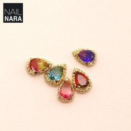 NAILNARA Particolor Teardrop Stone Parts / NAILNARA 파티칼라 물방울 스톤파츠