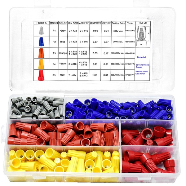 MuHize 320Pcs Electrical Wire Connectors Kit - 2023 Upgraded Electrical