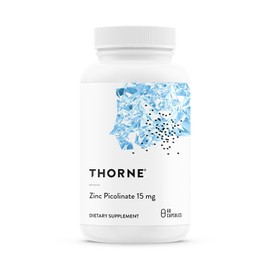 Thorne Research - Zinc Picolinate 15 Mg - Suplemento de Zinc de Alta Absorción - 60 Cápsulas