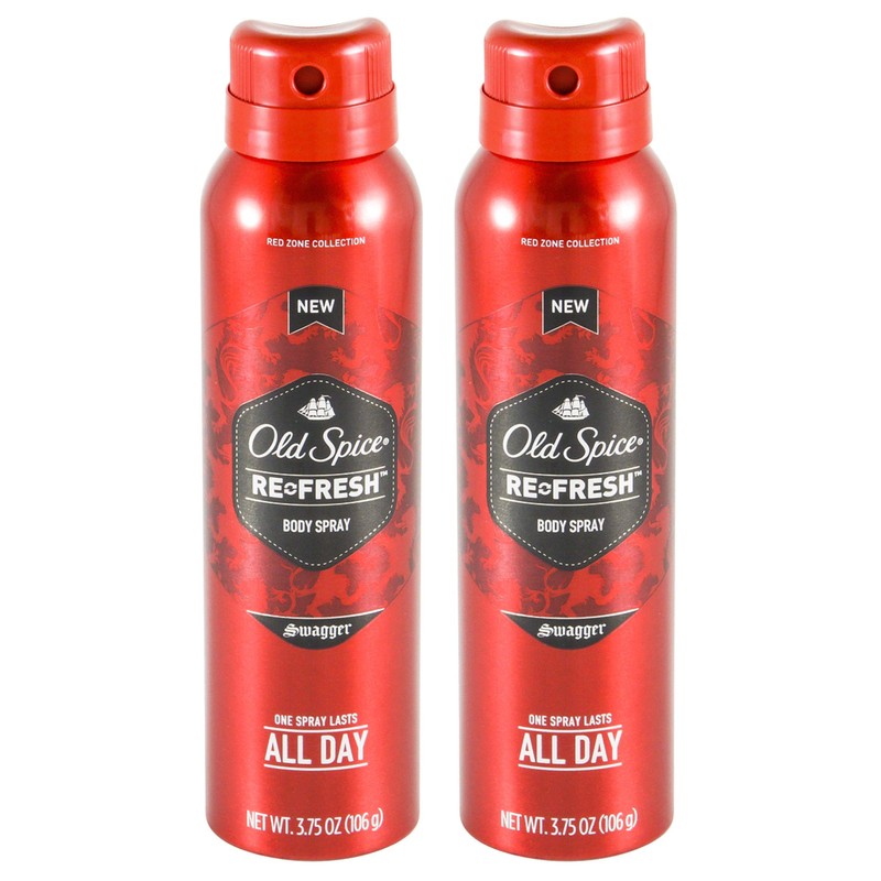 Old Spice Re-Fresh Body Spray, Swagger 3.75 oz (Pack of