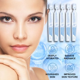 5% Hyaluronic Acid Deep Moisturising Serum, Facial Anti-Aging, Hyaluronic Acid Tube for Sensitive Skin, Pre-Makeup Hydration, Skin Repair Ultra-Moisturising Serum, 30 Vials