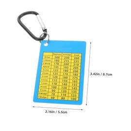 BIUDECO Golf Club Range Chart Cards 2Pcs Portable Distance Cards with Buckles for Outdoor Training