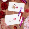 48 Pieces Heart Shaped Valentine's Day Pens Heart Ballpoint Pens